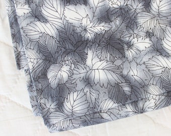 BTY - 00's Grayscale Leaf Fabric