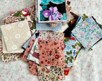 VINTAGE MYSTERY BUNDLE - 1.75" Quilting Fabric Squares