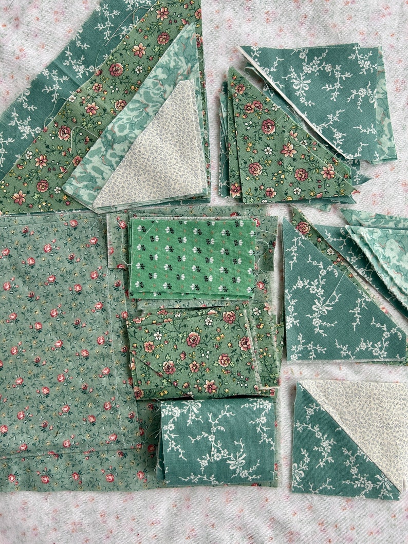 Vintage Super Scrap Fabric Bundle Quilting Accents and Florals image 1