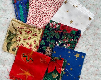 Over 75 - 3" Vintage Christmas Quilting Squares Bundle