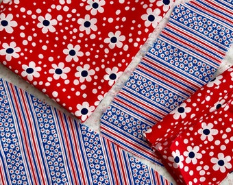 1960's Red, White and Blue Scrap Bundle (slinky wovens)