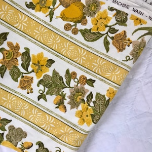 BTY - 1980&#39;s Waverly Pinstripe Floral Upholstery Fabric