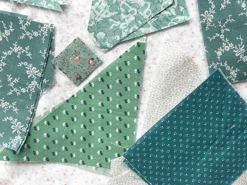 Vintage Super Scrap Fabric Bundle Quilting Accents and Florals image 6