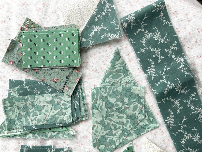 Vintage Super Scrap Fabric Bundle Quilting Accents and Florals image 7