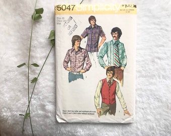 Simplicity 5047 - Men's Size 40 - Men's Vest and Set of Shirts Pattern