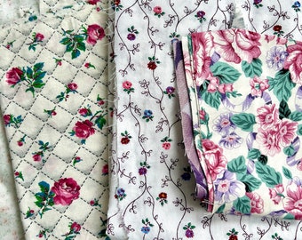 Vintage Scrap Fabric Bundle  - Romantic Florals