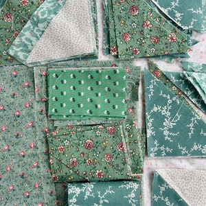 Vintage Super Scrap Fabric Bundle Quilting Accents and Florals image 2