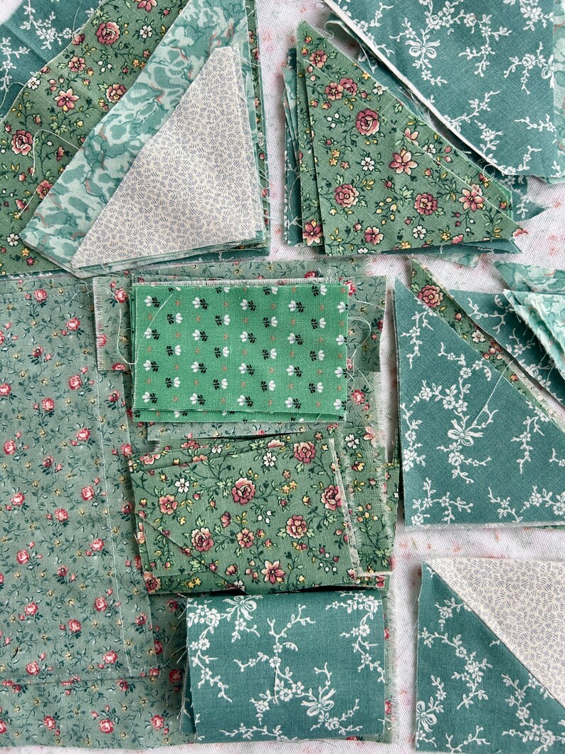 Vintage Super Scrap Fabric Bundle Quilting Accents and Florals image 2