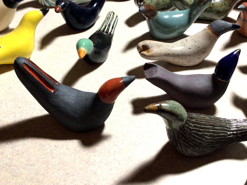 Surprise Me Little Clay Birdie Sculptures Choose 1 Colorful Ceramic Bird from the Surprise Selection for Bird & Nature Lovers image 2
