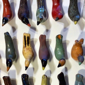 Surprise Me Little Clay Birdie Sculptures Choose 1 Colorful Ceramic Bird from the Surprise Selection for Bird & Nature Lovers image 1