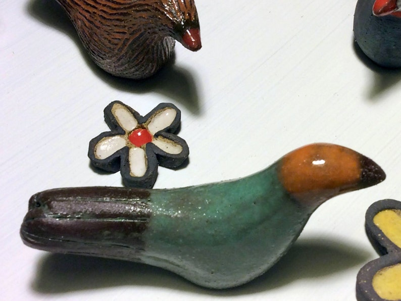 Surprise Me Little Clay Birdie Sculptures Choose 1 Colorful Ceramic Bird from the Surprise Selection for Bird & Nature Lovers image 7