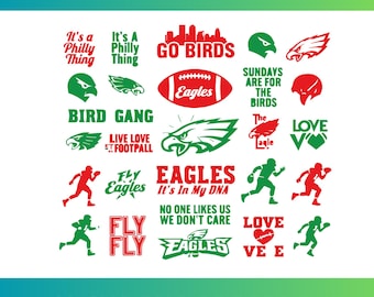 Philly Football SVG Bundle – Eagles Silhouette, Bird Gang (Digital Download)