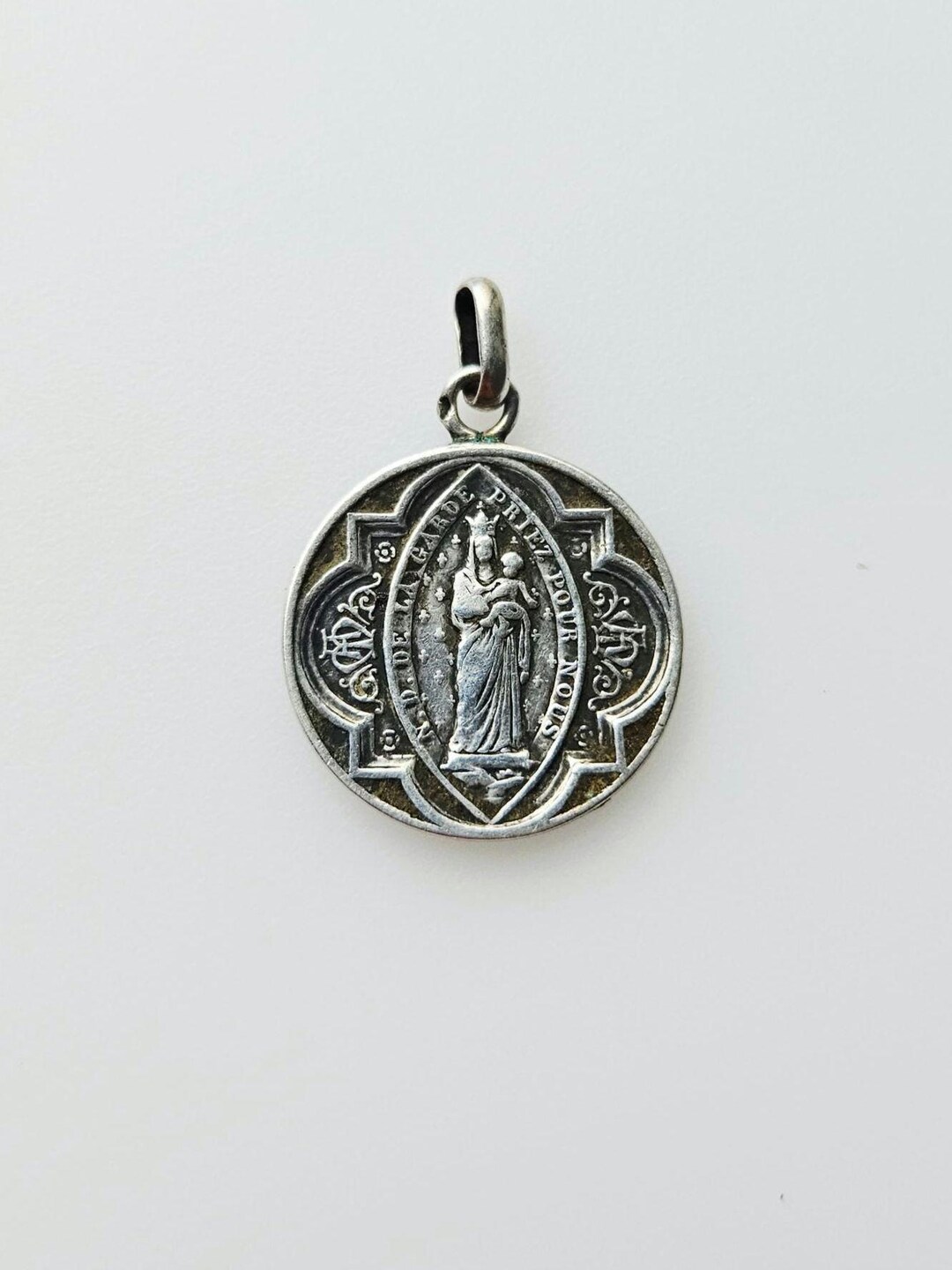 Antique French Silver Notre-dame De La Garde Marseille Medal Pendant - Etsy