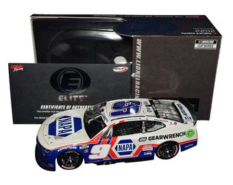 Autographed 2022 Chase Elliott #9 NAPA Salutes (Coca-Cola 600 Car) Patriotic Liquid Color RCCA Elite Signed 1/24 Scale NASCAR Diecast Car