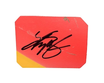 Autographed 2008 Kyle Busch #18 M&M's Racing - Race Used Sheet Metal (Daytona 500 Car) 2-Color Red Piece Signed NASCAR Collectible with COA