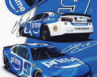 Autographed 2025 Chase Elliott #9 Prime Racing (Hendrick Motorsports) Signed 8x10 Inch Picture NASCAR Glossy Photo with COA