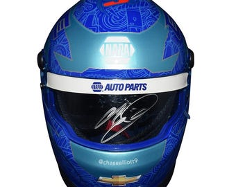 Autographed 2021 Chase Elliott #9 NAPA Auto Parts Racing (Hendrick Motorsports) Signed Official NASCAR Replica 1/2 Scale Mini Helmet & COA