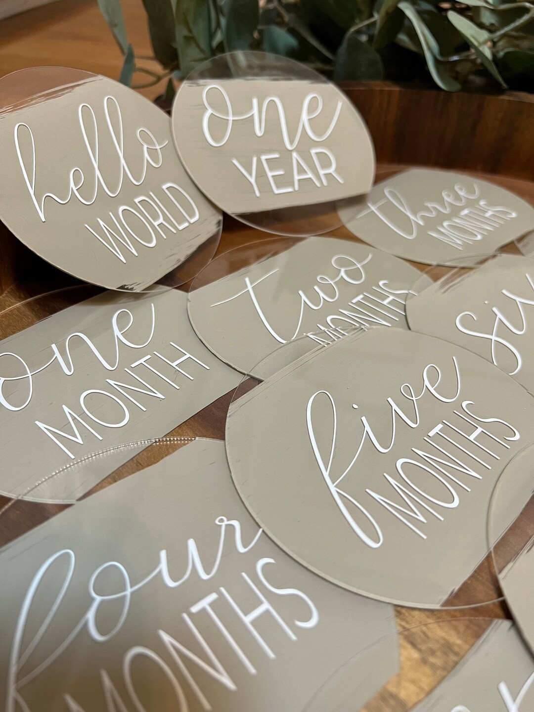 Acrylic Baby Monthly Milestone Discs - Etsy