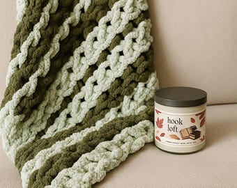 Chunky Knit Soft Blanket — made to order. multiple colors, designs, and sizes