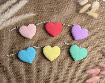 Enfeite de Coração em Tons Pastel – Decoração Sutis de Primavera para Pendurar em Casa