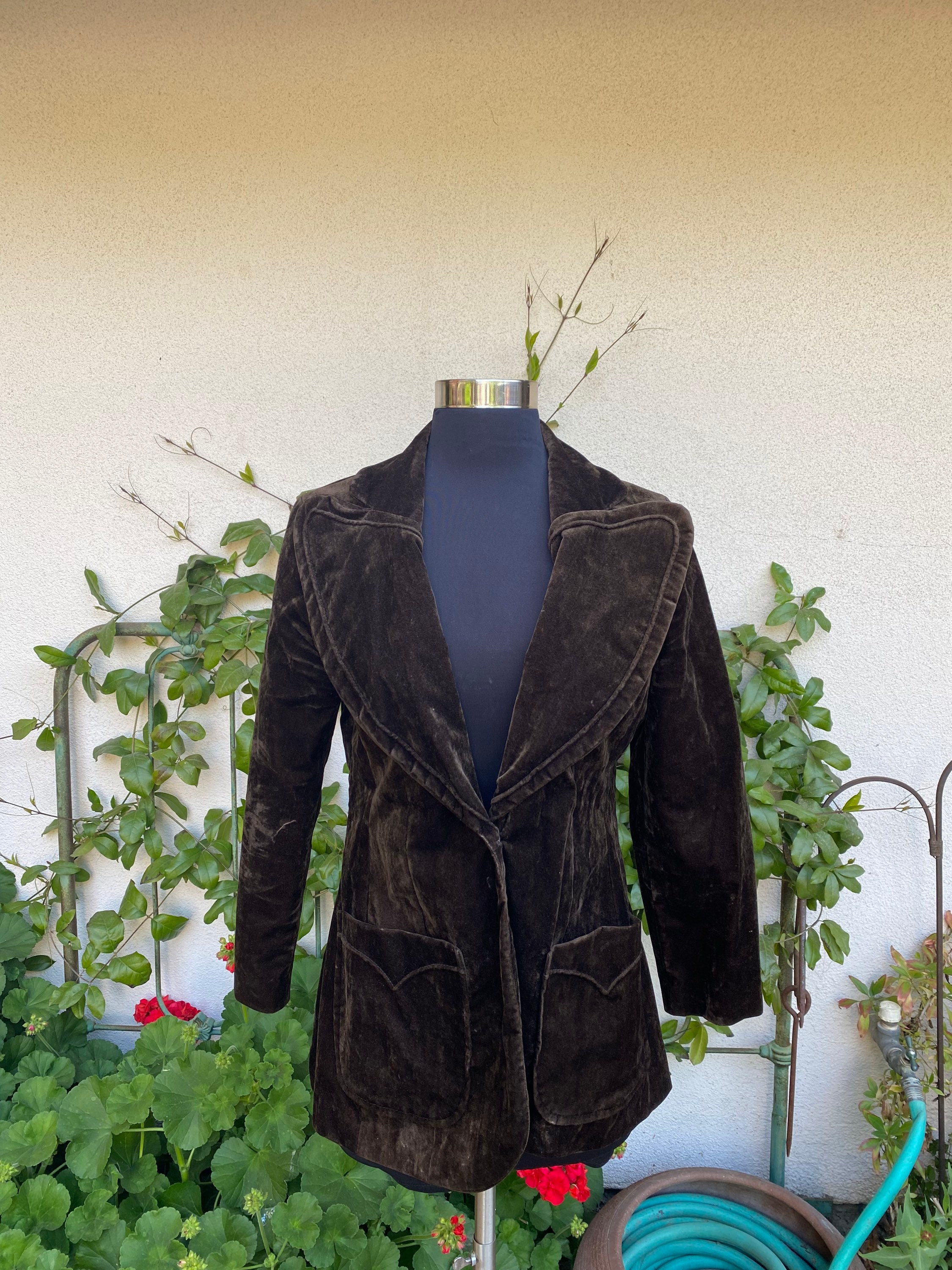 Vintage 70s Velvet Jacket - Etsy Vintage 70s Velvet Jacket - Etsy