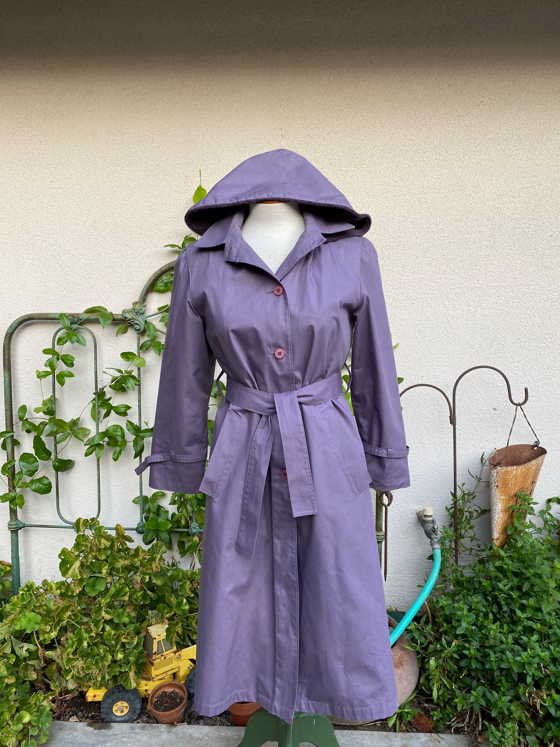 London fog purple store trench coat