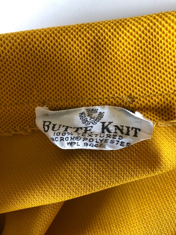 Vintage 60s Mustard Mod Skirt Suit Butte Knit Dou… - image 8