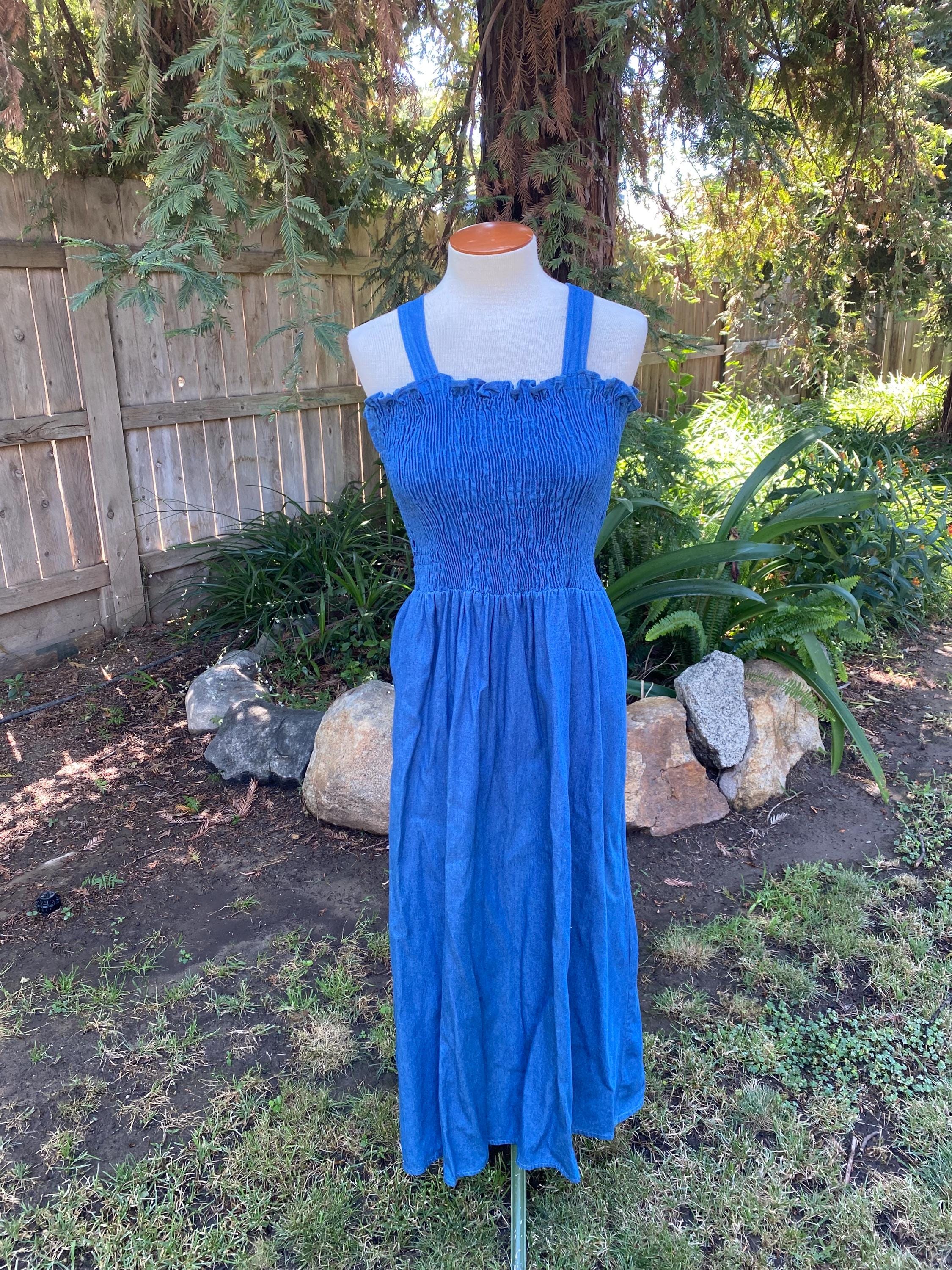80s Smocked Dress - Etsy
