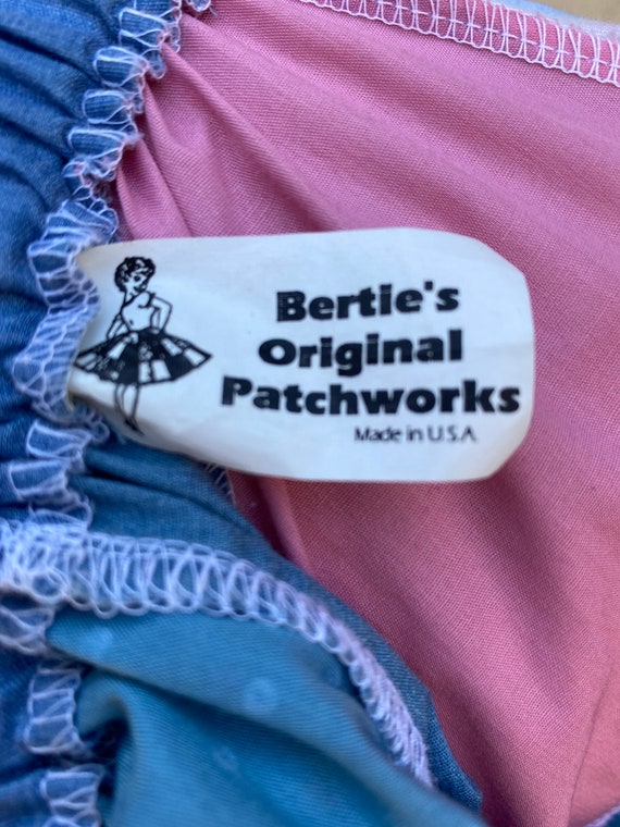 Vintage Patchwork Full Circle Skirt // Pastel Pin… - image 5