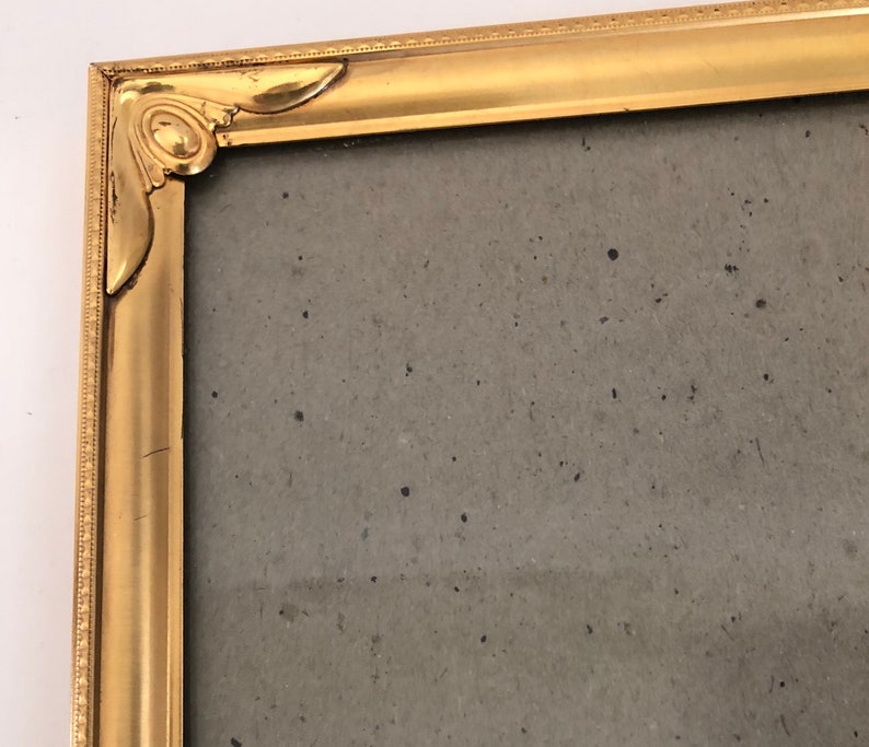 Vintage 50s 60s Brass Ornate Picture Frame Collection Gold Easel Back Frames Art Deco Filigree