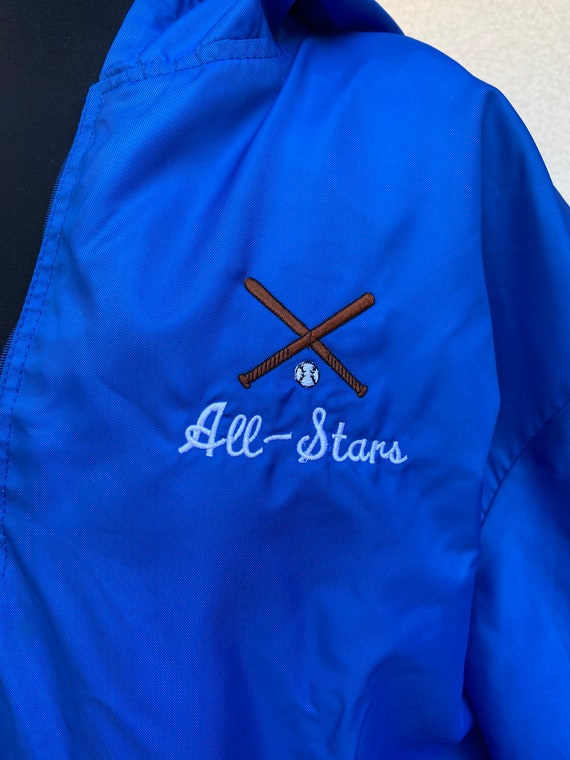 Vintage All Stars Softball Jacket Hooded Pullover… - image 3