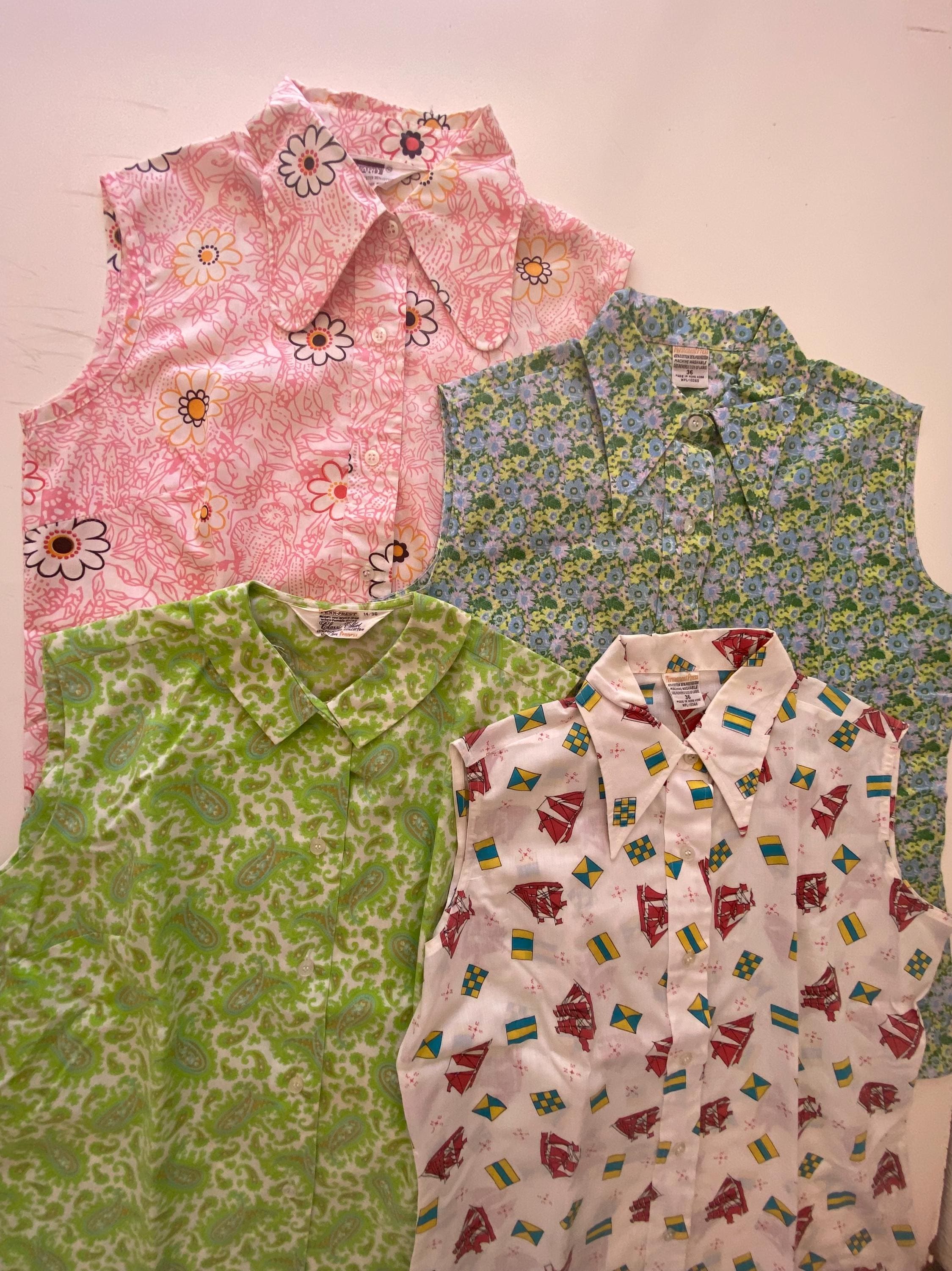 Vintage 60s Tops Women - Etsy