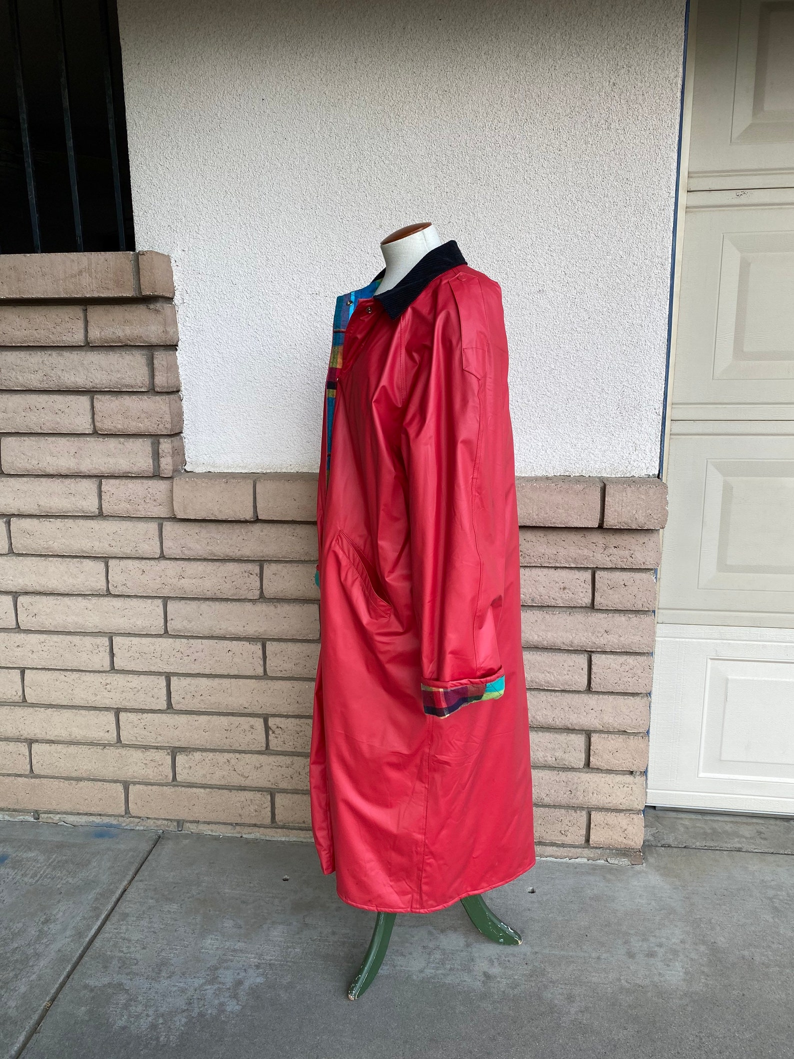 Vintage 80s Red Raincoat Misty Harbor Rain Slicker Full Length | Etsy
