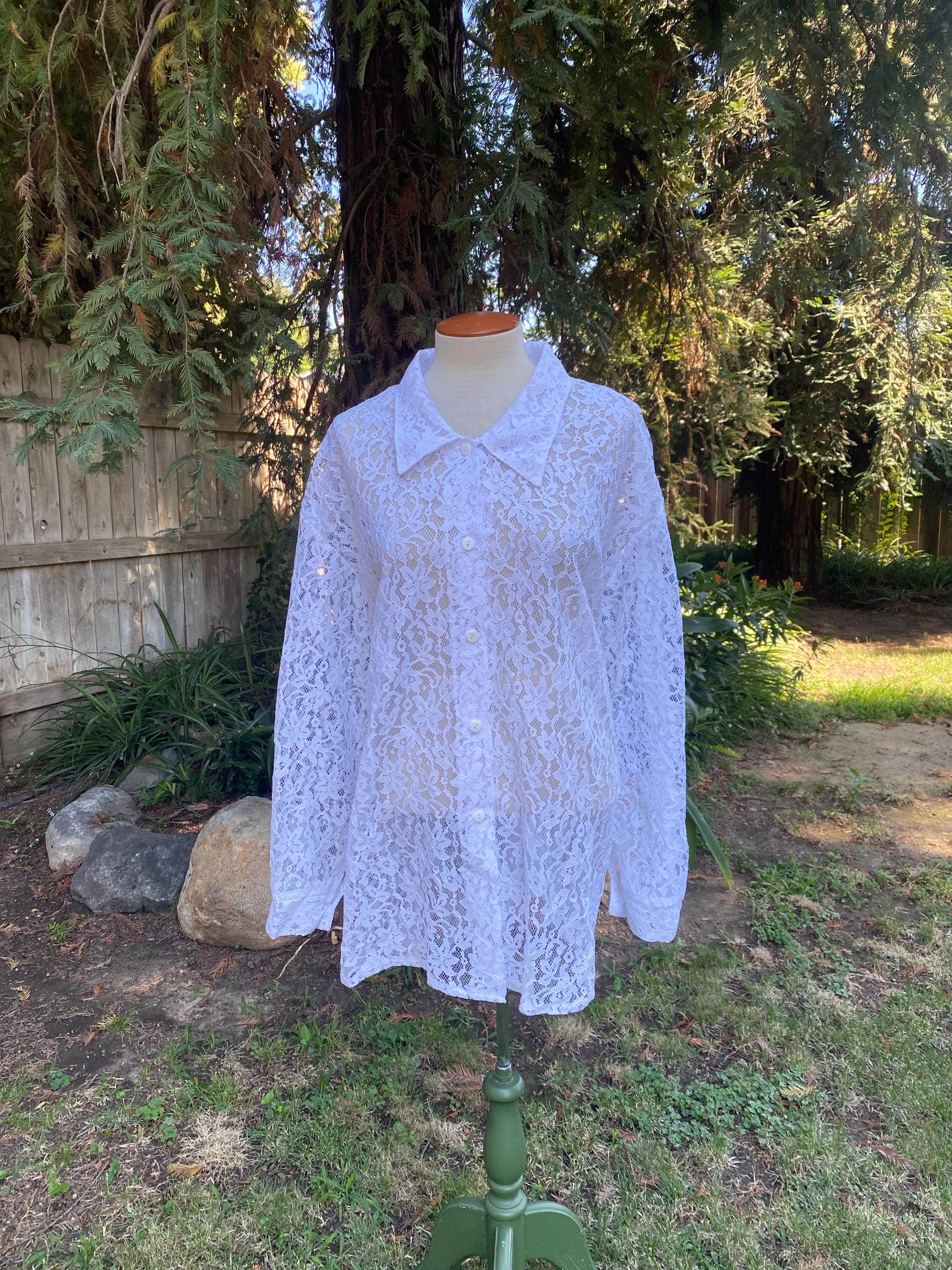 トップス 80s- White see-through shirt il_fullxfull.5336808750_e7we.jpg