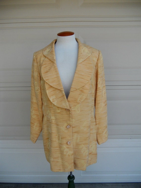 SALE Vintage Blazer . Butterscotch Space Dyed Boy… - image 1