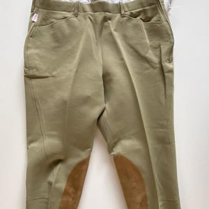 Vintage NOS 80s Riding Pants Knee Patch The Tailored Sportsman English Riding Habits Women Breeches Waist 32 36 38 Inseam 25-26