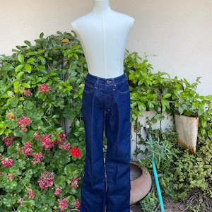 70s 80s Tony Lama Jeans Dark Denim Straight Leg Blue Denim Western Jeans Waist 25