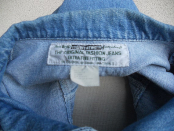 Denim Vest 80s 90s Vintage Blue Jean Vest Unisex … - image 5