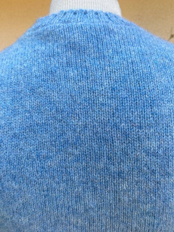 80s Pastel Wool Sweater Blue Pink Vintage Pullove… - image 4