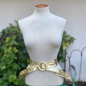 Vintage Gold Lame Belt - Etsy display picture 1