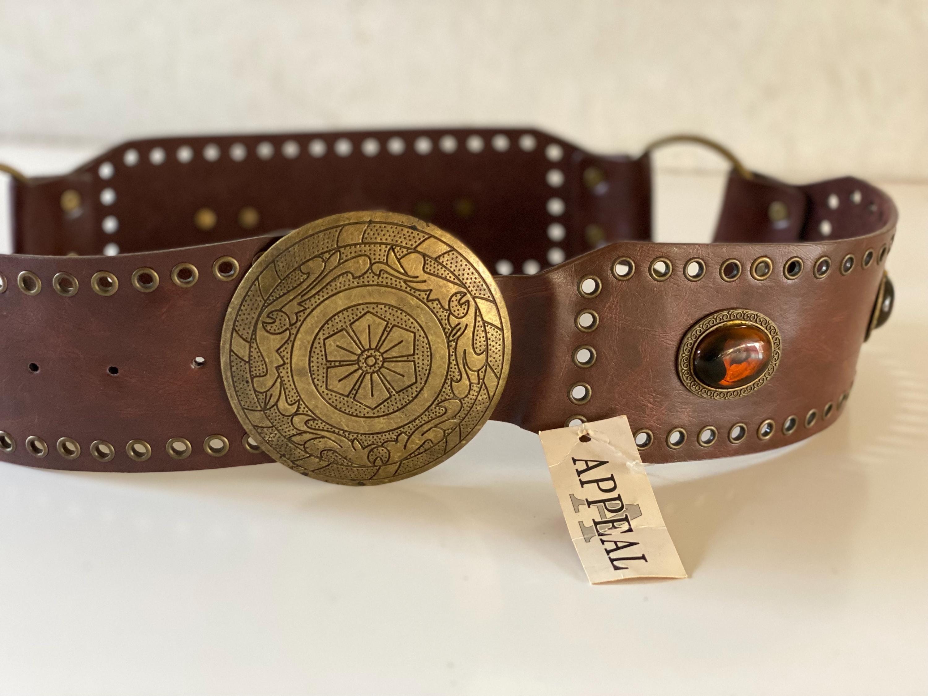 POL Beaded Velvet Statement Belt with Antique Brass Buckle – Glam Boho Grunge Funky Belts - Etsy main image 4