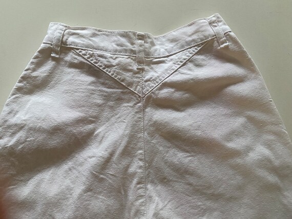70s 80s White Jeans BB Blues High Waisted Split A… - image 3
