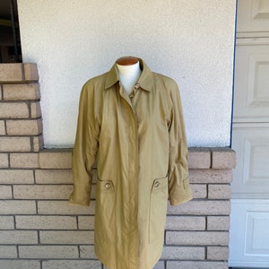 1960s London Fog Jacket with Removable Liner // Brown Mustard London Fog Knee Length Dress Coat Women Size 10-12