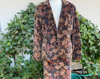 ジャケット・アウター vintage black floral coat & skirt set-up il_340x270.6422371976_czws.jpg