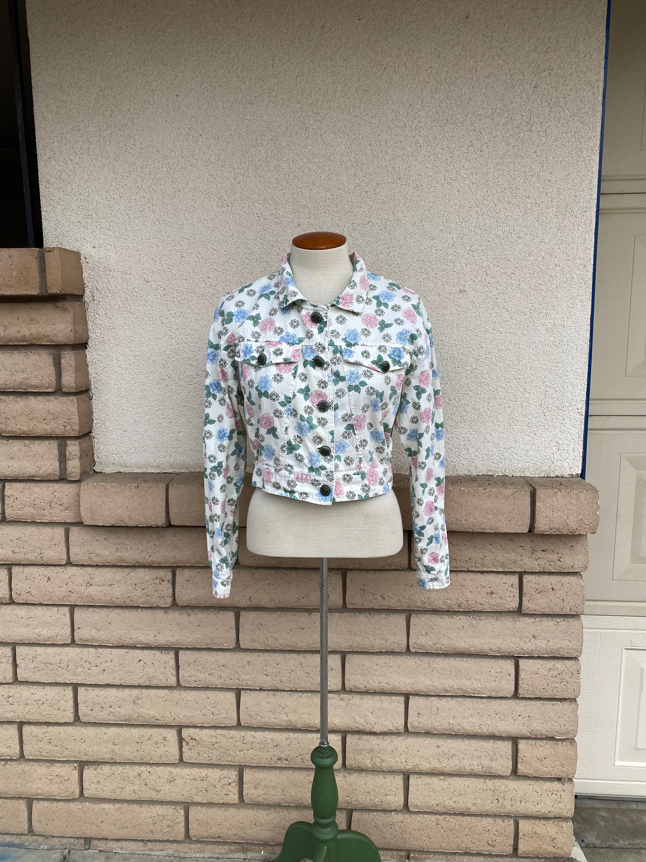 ジャケット・アウター 80s vintage flower denim jeans jacket $_12.JPG?set_id=880000500F