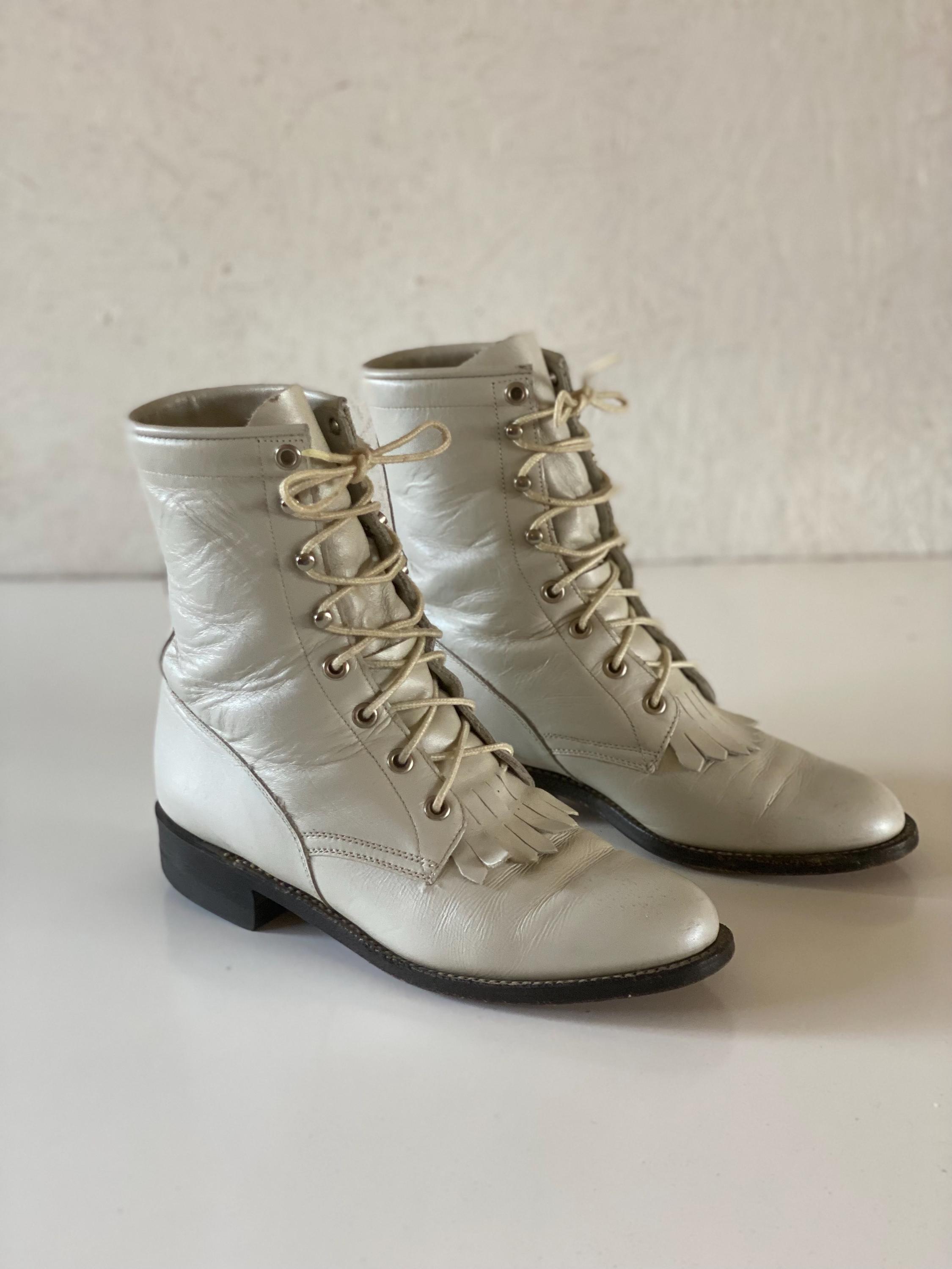 Vintage Leather Lace-Up Boots (Roper / Packer) Vintage Packer Boots - Etsy main image 3