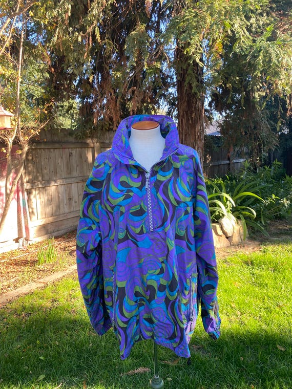 Vintage 80s 90s Purple Psychedelic Ski Jacket Light Weight Vintage 80s 90s Purple Psychedelic Ski Jacket Light Weight