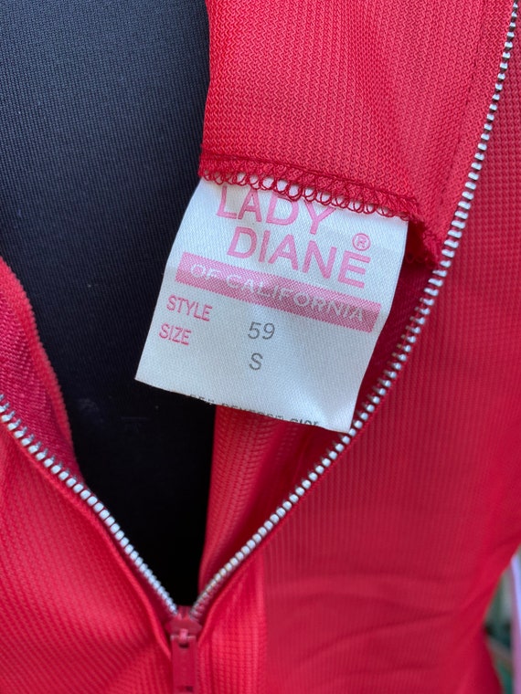 1970s NWT Red Micro Mini Babydoll Dress Tunic Color B… - Gem
