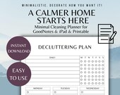 Decluttering Planner Digital Cleaning Checklist for GoodNotes Home Organization Planner Minimalist Cleaning Schedule iPad Cleaning Planner