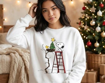 Snoopy Weihnachtsbaum PNG, Charlie Brown Design, Peanuts Holiday Art, Snoopy Weihnachtsdekoration, digitaler Download